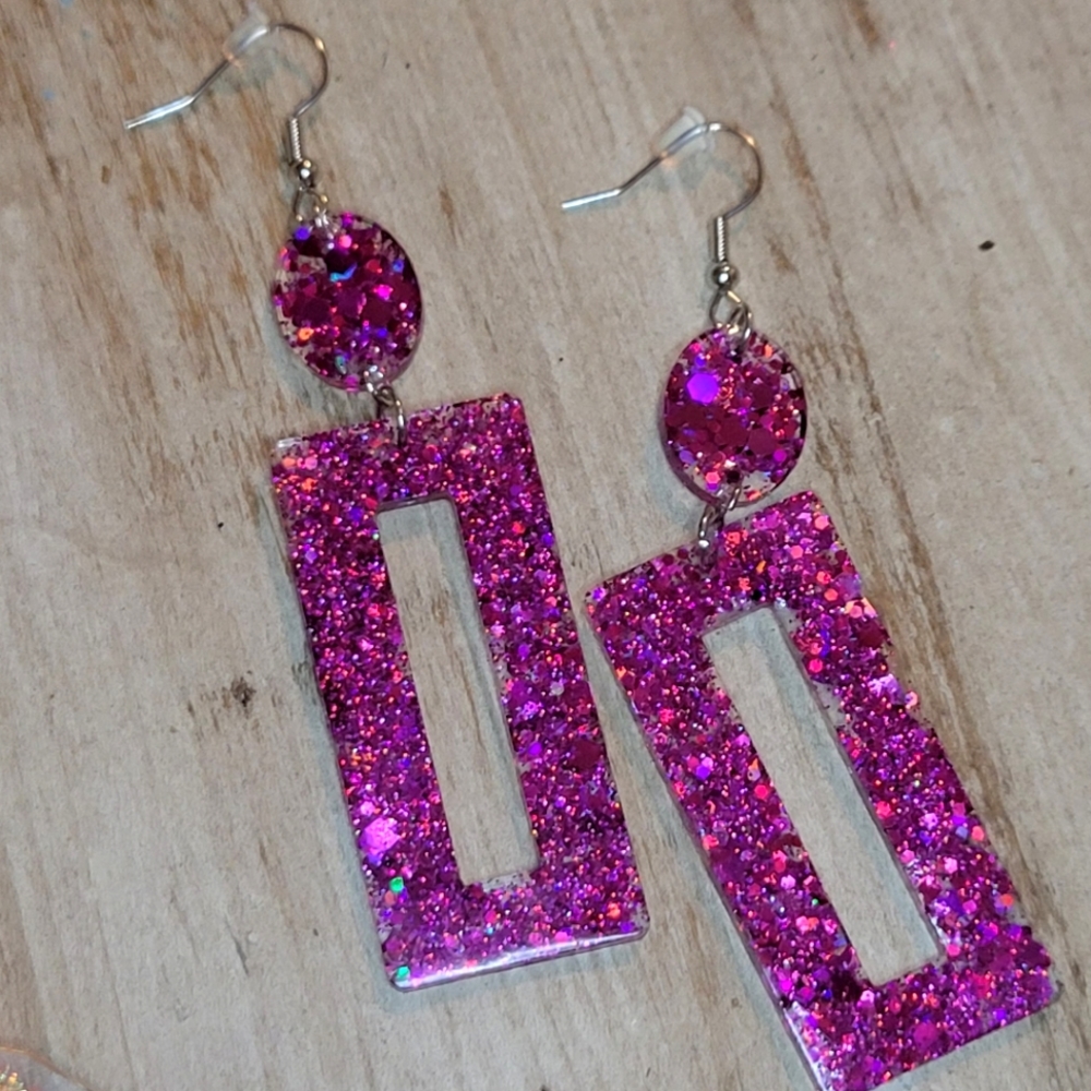 Hand - Crafted Resin Earrings